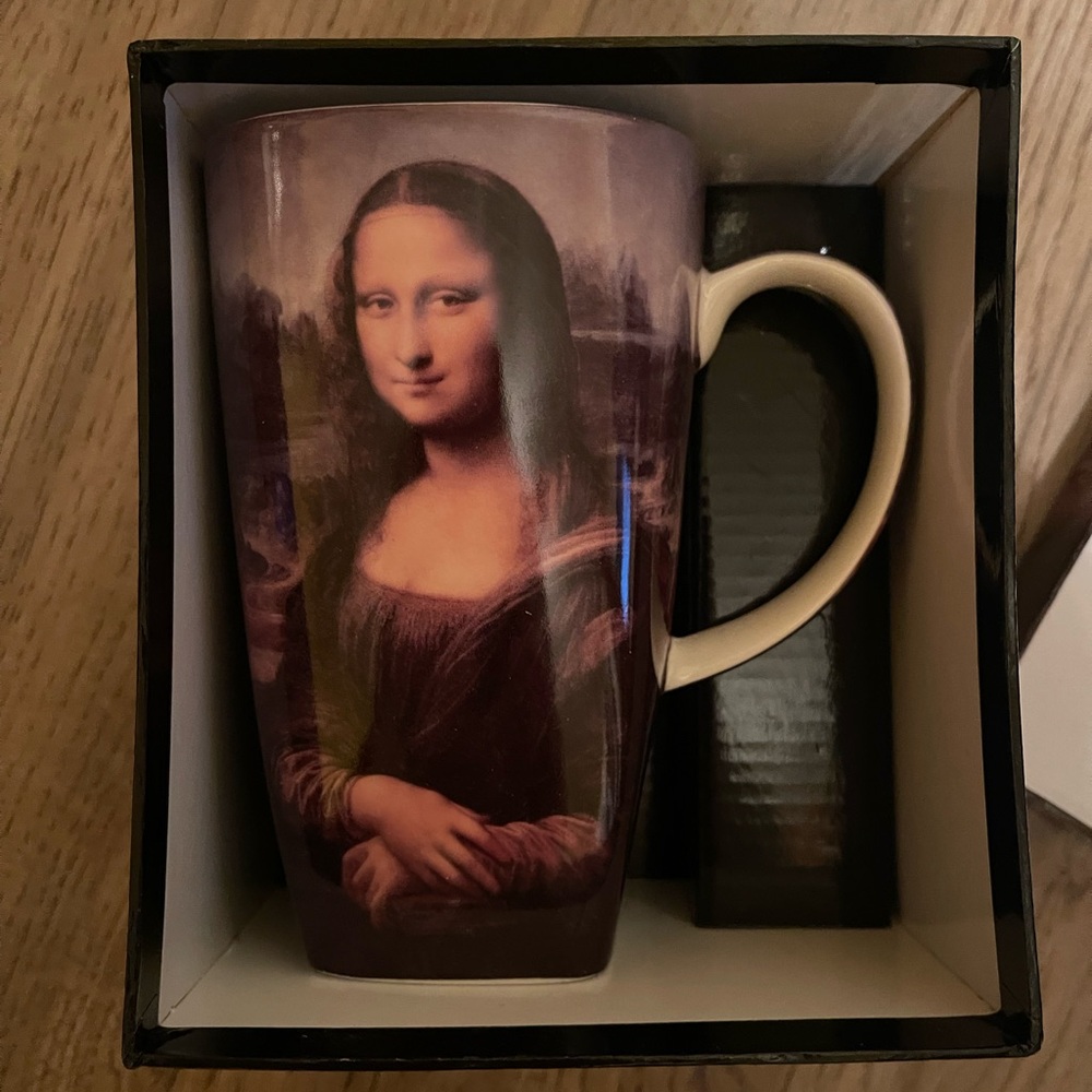 Old Masters Mona Lisa ceramic coffee mug